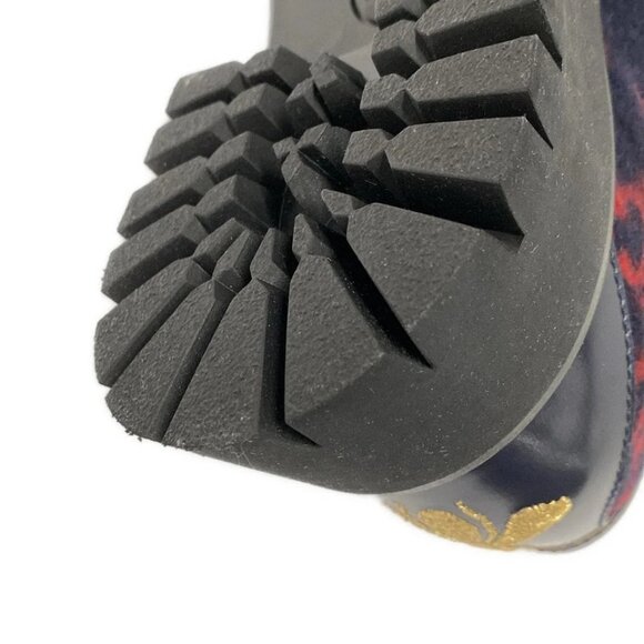 GUCCI Horsebit - Dark Navy Red Black Wool Men's Other Style Shoes 430-021125 - Picture 5 of 8